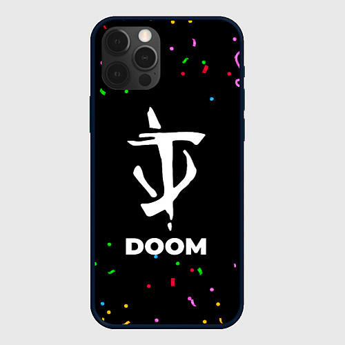 Чехол iPhone 12 Pro Doom конфети / 3D-Черный – фото 1