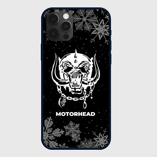 Чехол iPhone 12 Pro Снежный Motorhead / 3D-Черный – фото 1