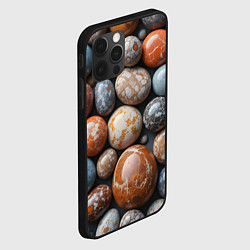 Чехол для iPhone 12 Pro Мокрые камушки, цвет: 3D-черный — фото 2
