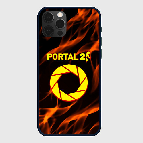 Чехол iPhone 12 Pro Portal flame steel / 3D-Черный – фото 1