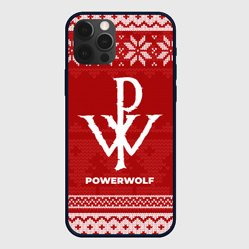 Чехол iPhone 12 Pro Новогодний Powerwolf / 3D-Черный – фото 1