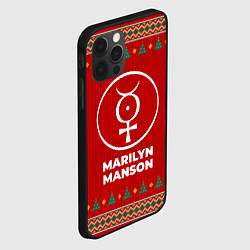 Чехол для iPhone 12 Pro Marilyn Manson new year, цвет: 3D-черный — фото 2
