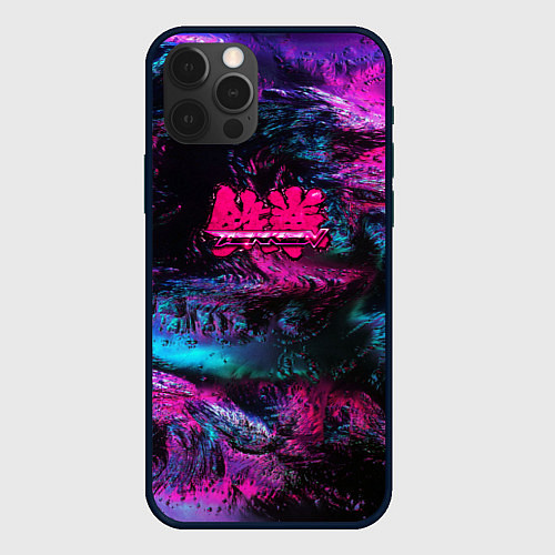 Чехол iPhone 12 Pro Tekken neon colors / 3D-Черный – фото 1