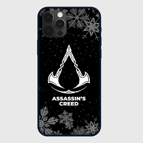 Чехол iPhone 12 Pro Снежный Assassins Creed / 3D-Черный – фото 1