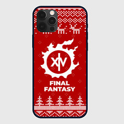Чехол iPhone 12 Pro Новогодний Final Fantasy с оленями