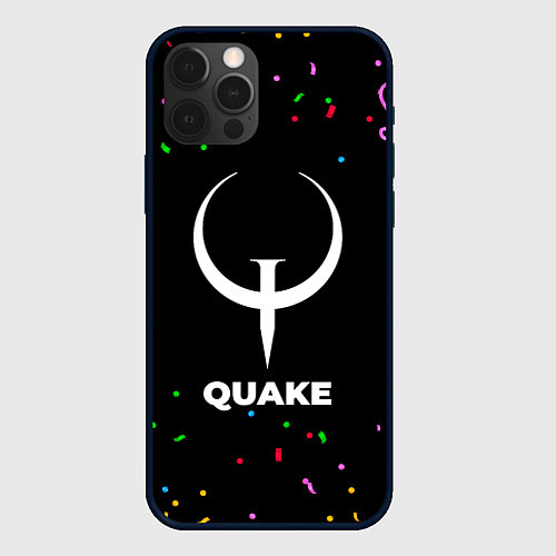 Чехол iPhone 12 Pro Quake конфети / 3D-Черный – фото 1