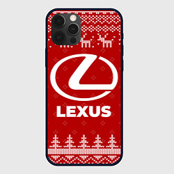 Чехол iPhone 12 Pro Новогодний Lexus с оленями