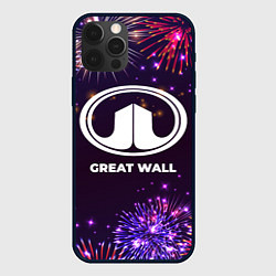 Чехол для iPhone 12 Pro Праздничный Great Wall, цвет: 3D-черный