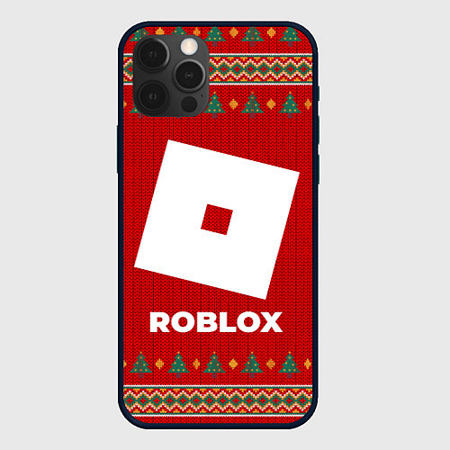 Чехол iPhone 12 Pro Roblox new year / 3D-Черный – фото 1