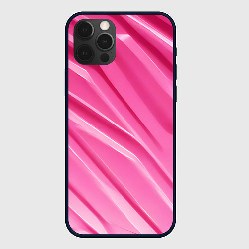 Чехол iPhone 12 Pro Розовый пластик / 3D-Черный – фото 1