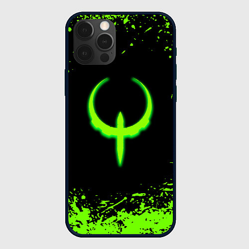 Чехол iPhone 12 Pro Quake кислотные краски / 3D-Черный – фото 1