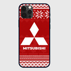 Чехол iPhone 12 Pro Новогодний Mitsubishi