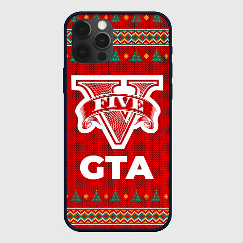 Чехол iPhone 12 Pro GTA new year / 3D-Черный – фото 1