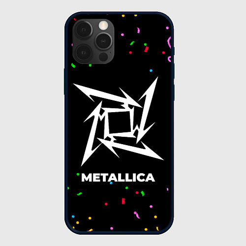 Чехол iPhone 12 Pro Metallica конфети / 3D-Черный – фото 1