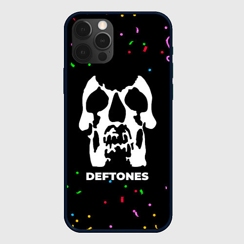 Чехол iPhone 12 Pro Deftones конфети / 3D-Черный – фото 1