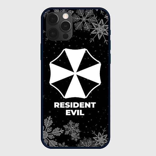 Чехол iPhone 12 Pro Снежный Resident Evil / 3D-Черный – фото 1