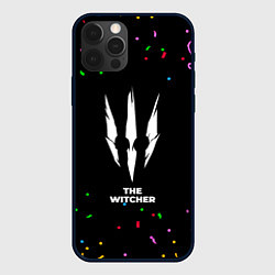 Чехол для iPhone 12 Pro The Witcher конфети, цвет: 3D-черный