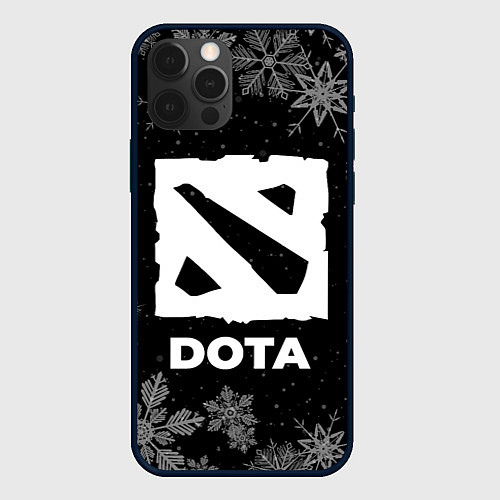 Чехол iPhone 12 Pro Снежный Dota / 3D-Черный – фото 1