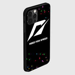 Чехол для iPhone 12 Pro Need for Speed конфети, цвет: 3D-черный — фото 2