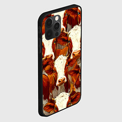 Чехол для iPhone 12 Pro Рыжие коровки, цвет: 3D-черный — фото 2