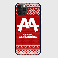 Чехол для iPhone 12 Pro Новогодний Asking Alexandria, цвет: 3D-черный