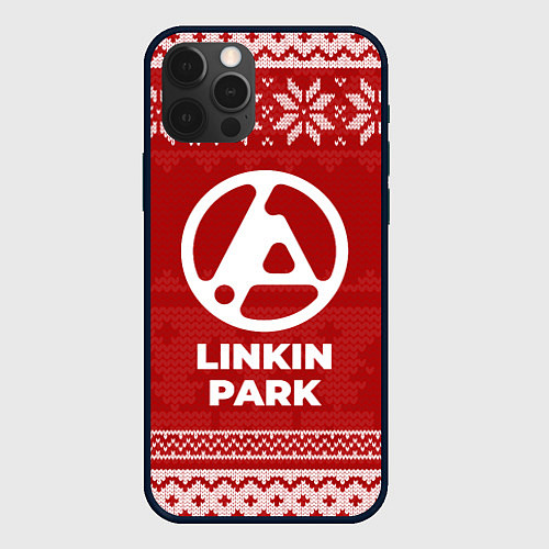Чехол iPhone 12 Pro Новогодний Linkin Park 2024 / 3D-Черный – фото 1