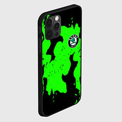 Чехол для iPhone 12 Pro Skoda flame steel, цвет: 3D-черный — фото 2