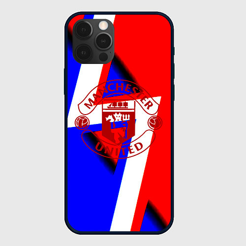Чехол iPhone 12 Pro Манчестер юнайтед геомтерия / 3D-Черный – фото 1