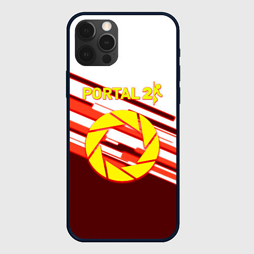 Чехол iPhone 12 Pro Portal geometry game / 3D-Черный – фото 1