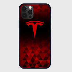 Чехол iPhone 12 Pro Tesla red poly