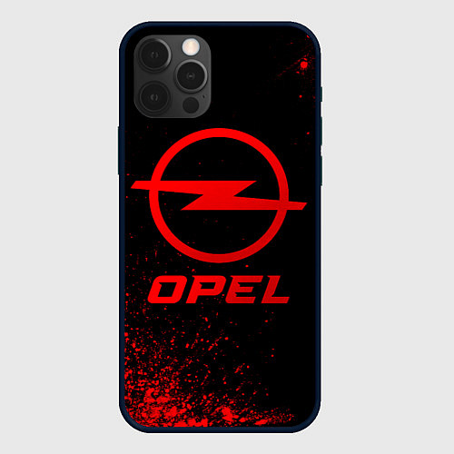 Чехол iPhone 12 Pro Opel - red gradient / 3D-Черный – фото 1