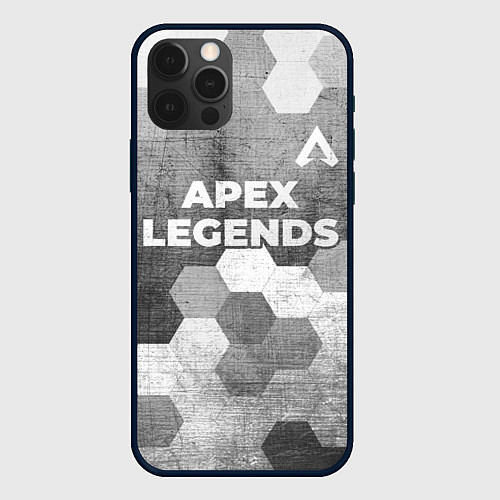 Чехол iPhone 12 Pro Apex Legends - grey gradient посередине / 3D-Черный – фото 1