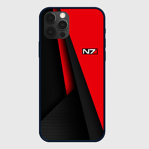 Чехол iPhone 12 Pro N7 - красная униформа / 3D-Черный – фото 1
