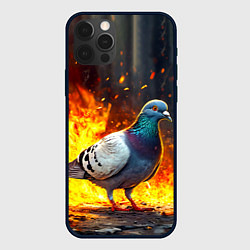 Чехол iPhone 12 Pro Голубь в огне