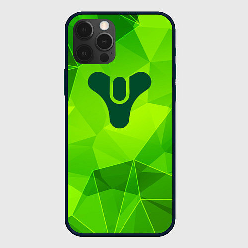 Чехол iPhone 12 Pro Destiny green poly / 3D-Черный – фото 1