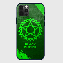 Чехол iPhone 12 Pro Black Butler - green gradient