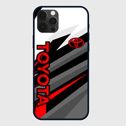 Чехол iPhone 12 Pro Toyota - белый и красный