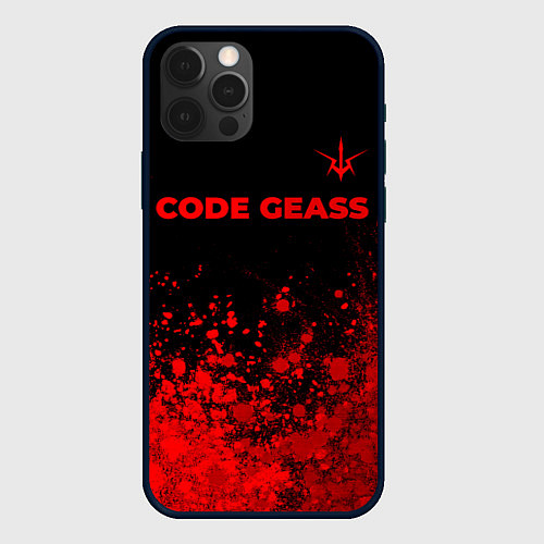 Чехол iPhone 12 Pro Code Geass - red gradient посередине / 3D-Черный – фото 1