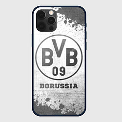 Чехол для iPhone 12 Pro Borussia - white gradient, цвет: 3D-черный