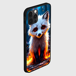 Чехол для iPhone 12 Pro Песец в огне, цвет: 3D-черный — фото 2