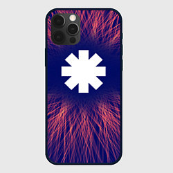 Чехол для iPhone 12 Pro Red Hot Chili Peppers red energy, цвет: 3D-черный