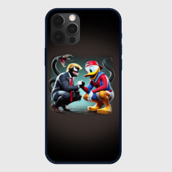 Чехол iPhone 12 Pro Venom-Trump and Spider-Duck meme