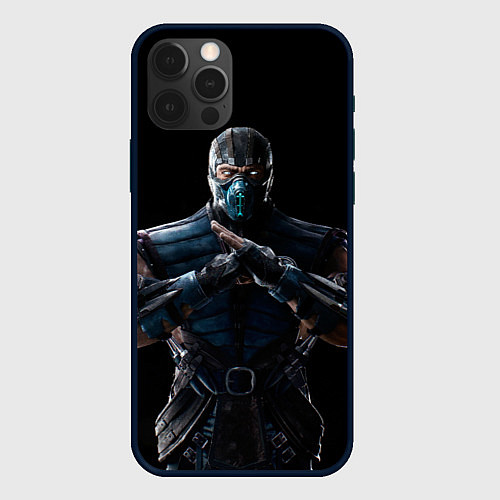 Чехол iPhone 12 Pro Mortal kombat - Sub Zero / 3D-Черный – фото 1