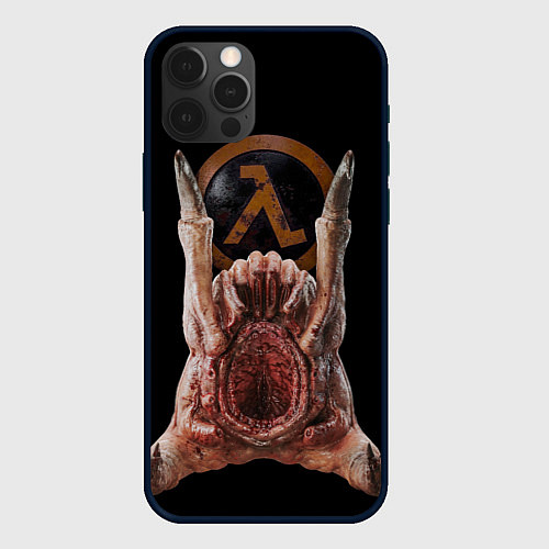 Чехол iPhone 12 Pro Half life - headcrab / 3D-Черный – фото 1