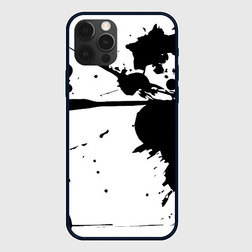 Чехол iPhone 12 Pro Art blots - vanguard / 3D-Черный – фото 1