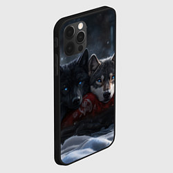 Чехол для iPhone 12 Pro Love wolfs, цвет: 3D-черный — фото 2