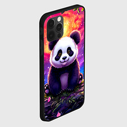 Чехол для iPhone 12 Pro Панда и космическое небо, цвет: 3D-черный — фото 2