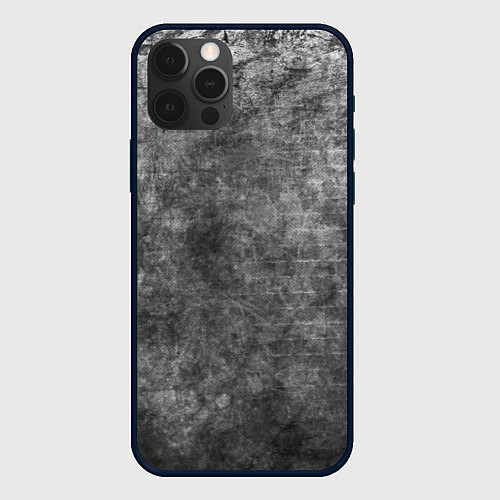Чехол iPhone 12 Pro Абстракция - gray wall / 3D-Черный – фото 1