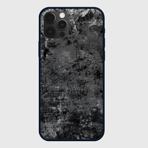 Чехол iPhone 12 Pro Абстракция - grunge mood / 3D-Черный – фото 1