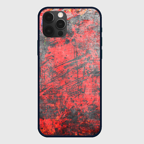 Чехол iPhone 12 Pro Абстракция - grunge vibe / 3D-Черный – фото 1